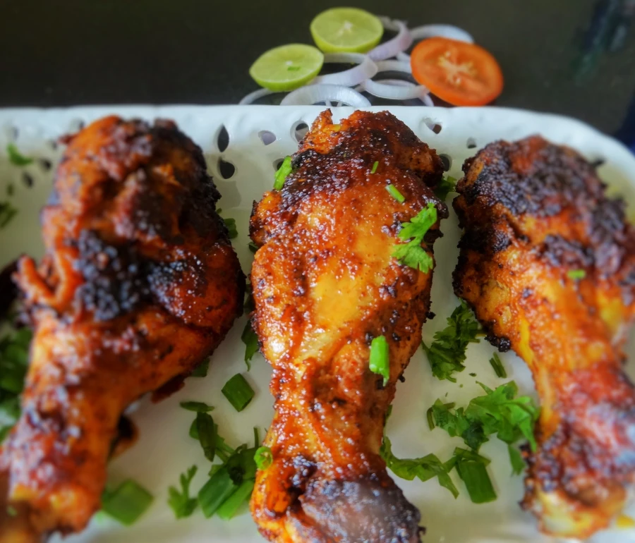 Recipe: Tandoori Chicken with Yogurt-Garlic Dip | No Oven/Tandoor Required