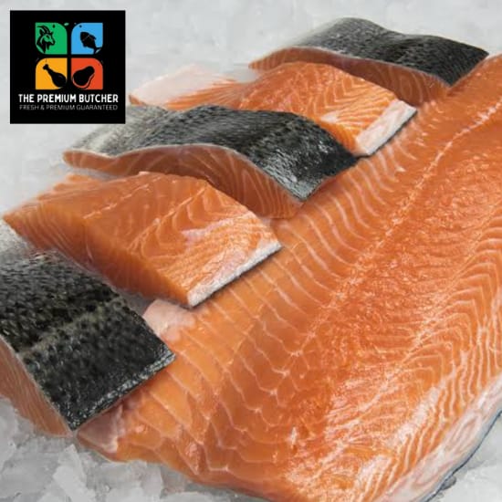 Salmon Norway Cleaned Fillet Two Finger Slice With Skin