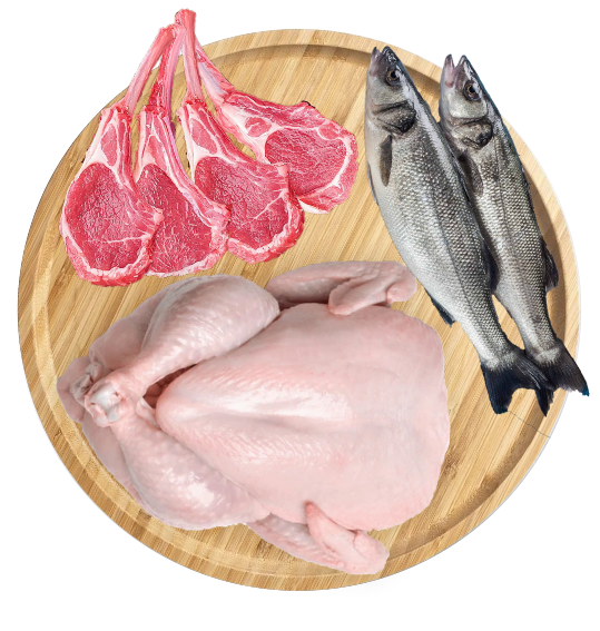 Mix Combo ( Lamb Chops 1kg, 1 Whole Chicken, 2pcs  Sea Bass)